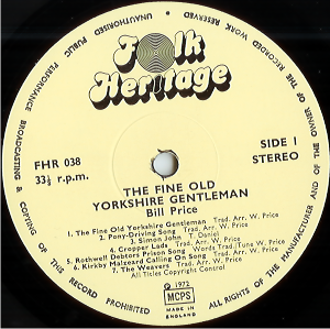 centre label from Fine Old Yorkshire Gentleman
