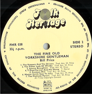 centre label from Fine Old Yorkshire Gentleman